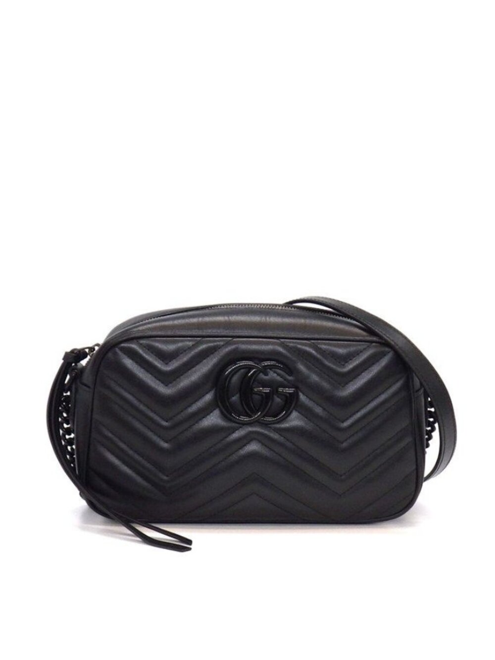 Gucci Shoulder Bag GG Marmont Small So Black Leather